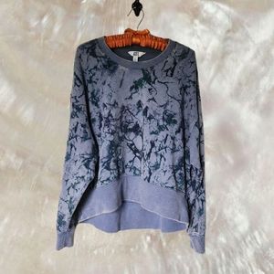 Joylab Blue Acidwash Cropped Sweatshirt